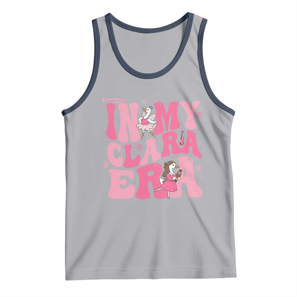 Nutcracker Goose Ballet Tank Top In My Clara Era TS14 Athletic Heather Navy Print Your Wear
