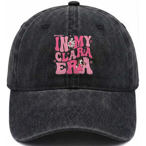 Nutcracker Goose Ballet Washed Cotton Baseball Cap In My Clara Era TS14 Washed Cap Universal Fit Black Print Your Wear