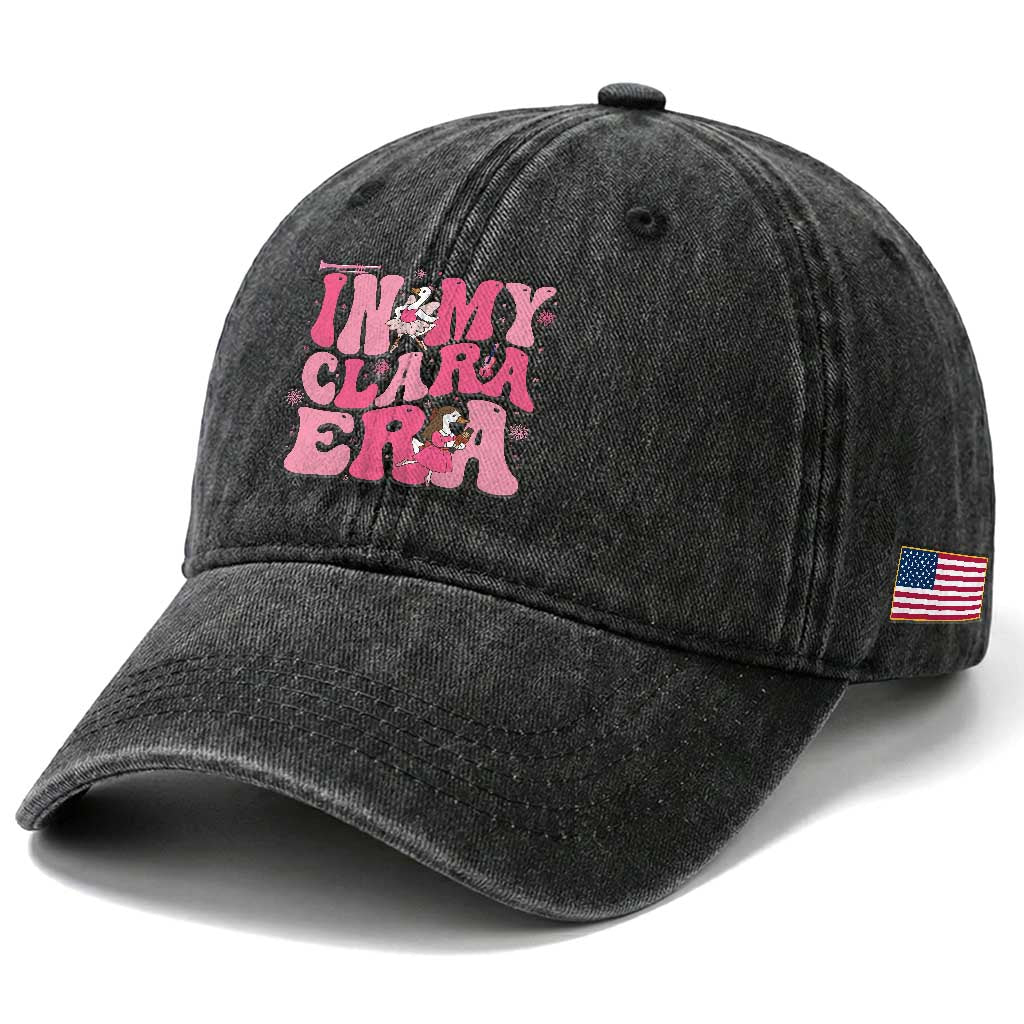 Nutcracker Goose Ballet Washed Cotton Baseball Cap In My Clara Era TS14 Print Your Wear