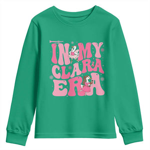 Nutcracker Goose Ballet Youth Sweatshirt In My Clara Era TS14 Irish Green Print Your Wear