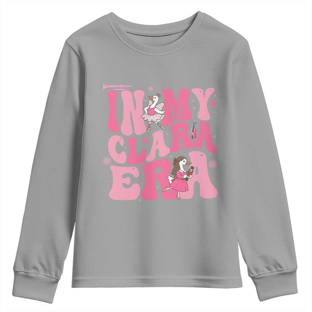 Nutcracker Goose Ballet Youth Sweatshirt In My Clara Era TS14 Sport Gray Print Your Wear