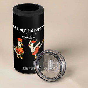 Funny Nutcracker Goose Christmas 4 in 1 Can Cooler Tumbler Let Get This Party Crackin - Print Your Wear