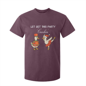 Funny Nutcracker Goose Christmas T Shirt For Kid Let Get This Party Crackin TS14 Maroon Print Your Wear