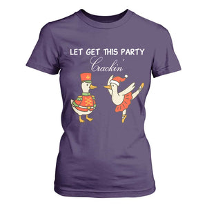 Funny Nutcracker Goose Christmas T Shirt For Women Let Get This Party Crackin TS14 Purple Print Your Wear