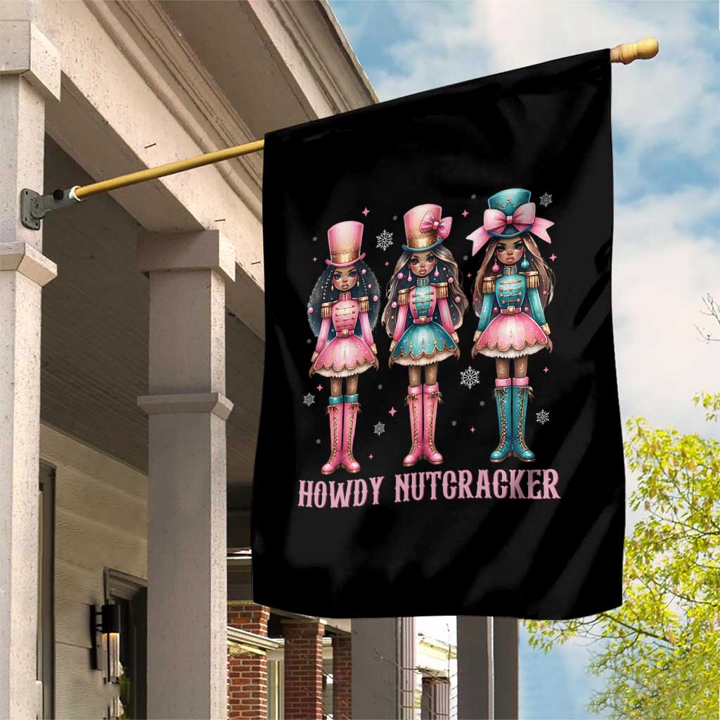 Howdy Nutcracker Cowgirl Christmas Western Country Garden Flag TS14 Print Your Wear