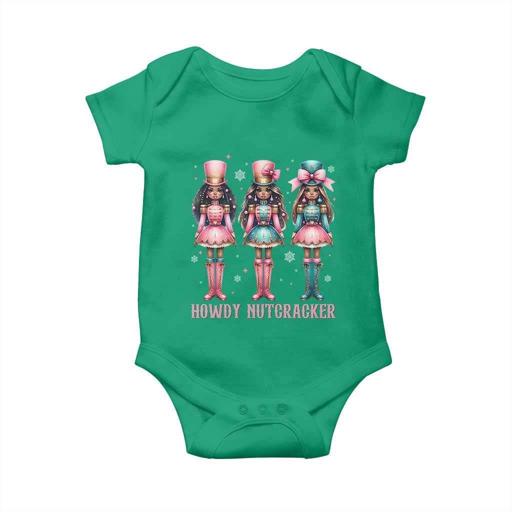 Howdy Nutcracker Cowgirl Christmas Western Country Baby Onesie TS14 Irish Green Print Your Wear
