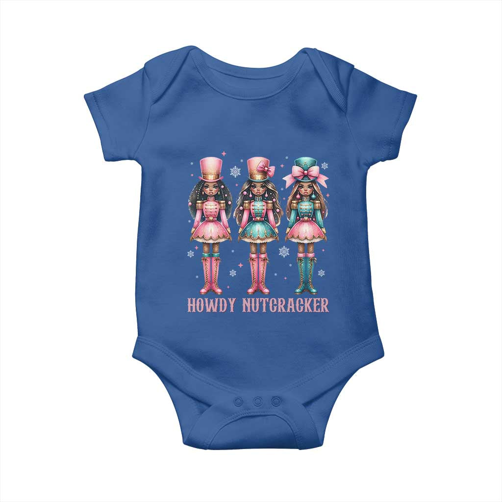 Howdy Nutcracker Cowgirl Christmas Western Country Baby Onesie TS14 Royal Blue Print Your Wear