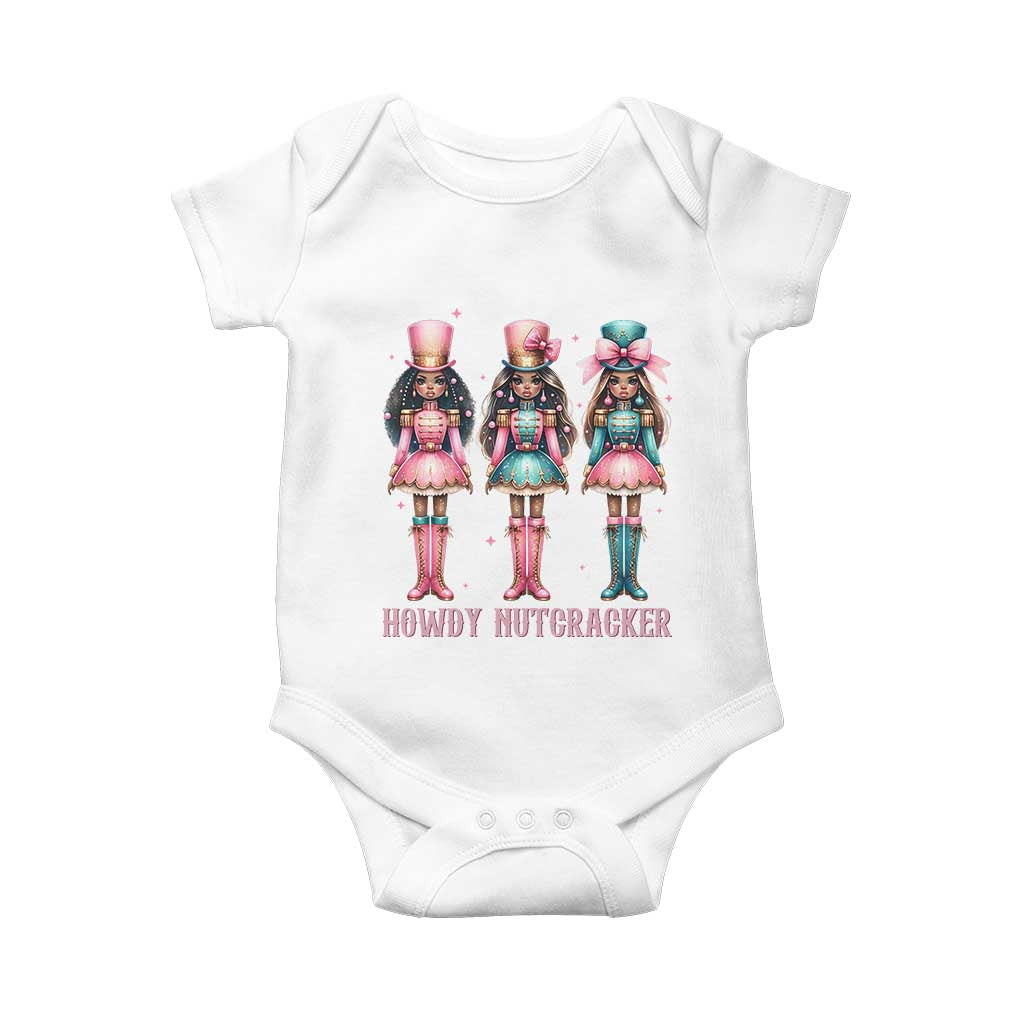Howdy Nutcracker Cowgirl Christmas Western Country Baby Onesie TS14 White Print Your Wear