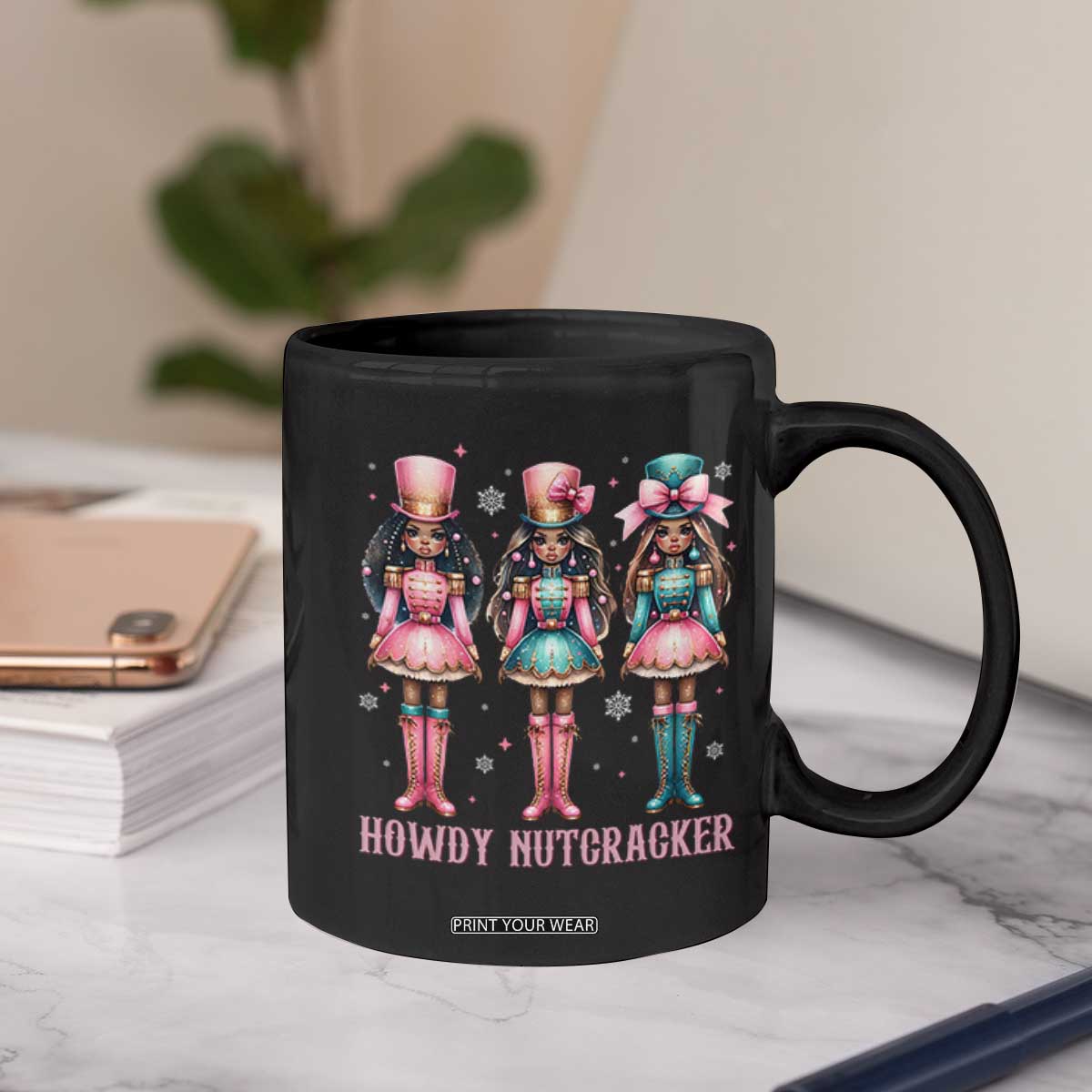 Howdy Nutcracker Cowgirl Christmas Western Country Coffee Mug TS14 Print Your Wear