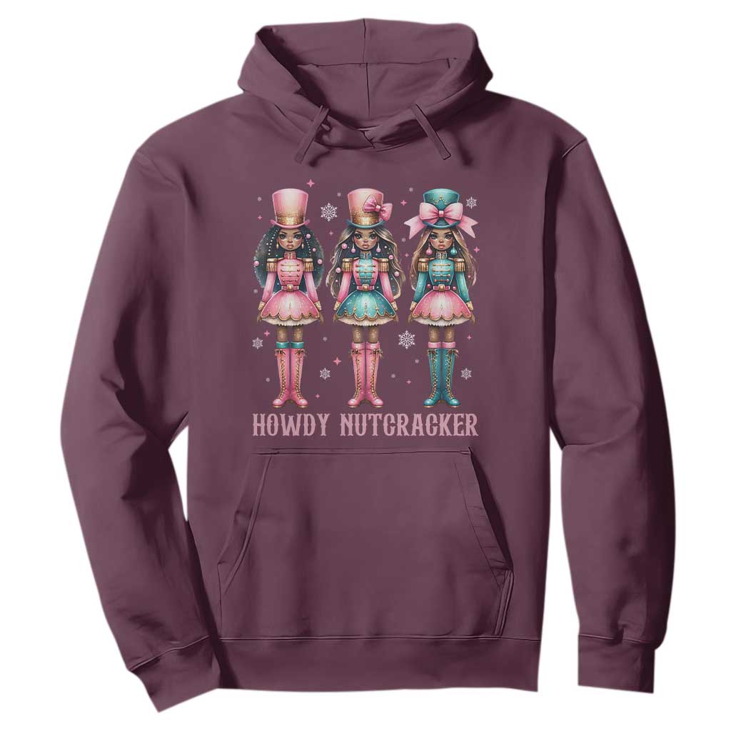 Howdy Nutcracker Cowgirl Christmas Western Country Hoodie TS14 Maroon Print Your Wear