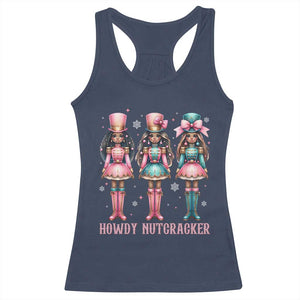 Howdy Nutcracker Cowgirl Christmas Western Country Racerback Tank Top - Print Your Wear