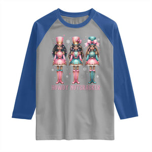 Howdy Nutcracker Cowgirl Christmas Western Country Raglan Shirt TS14 Sport Gray Royal Print Your Wear