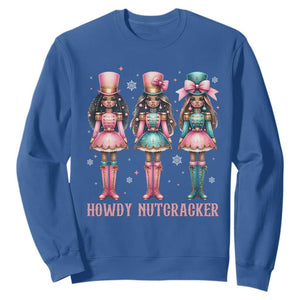 Howdy Nutcracker Cowgirl Christmas Western Country Sweatshirt TS14 Royal Blue Print Your Wear