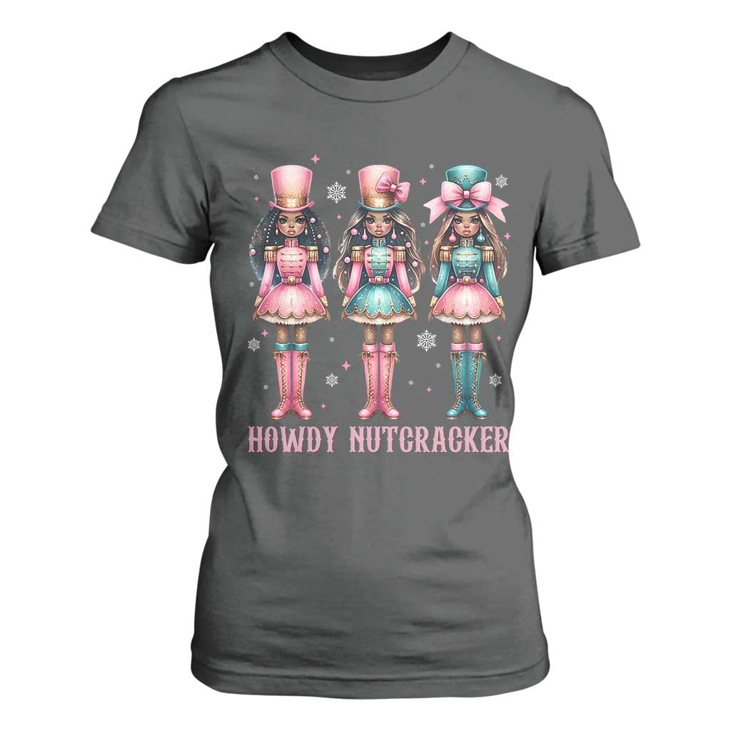 Howdy Nutcracker Cowgirl Christmas Western Country T Shirt For Women TS14 Dark Heather Print Your Wear