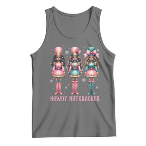 Howdy Nutcracker Cowgirl Christmas Western Country Tank Top TS14 Black Heather Print Your Wear