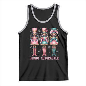 Howdy Nutcracker Cowgirl Christmas Western Country Tank Top TS14 Black Athletic Heather Print Your Wear