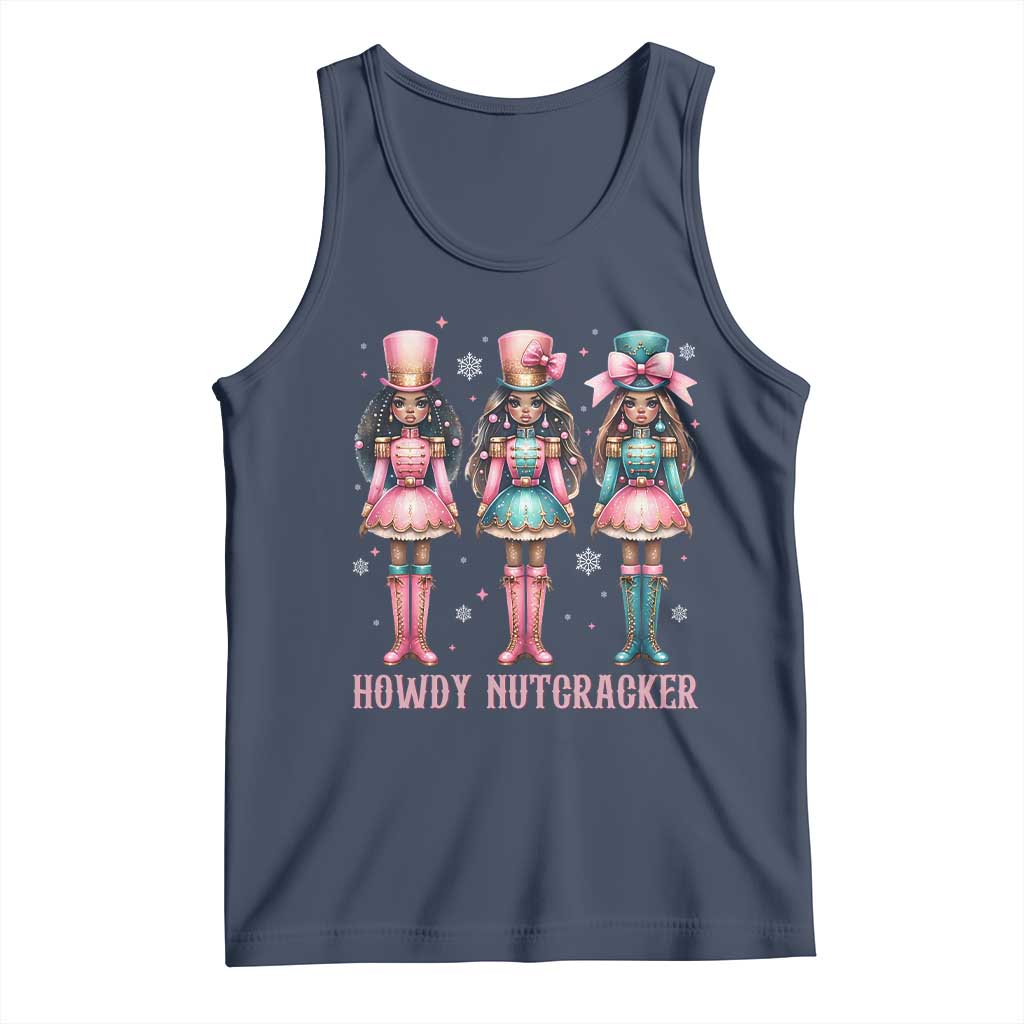 Howdy Nutcracker Cowgirl Christmas Western Country Tank Top - Print Your Wear