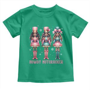 Howdy Nutcracker Cowgirl Christmas Western Country Toddler T Shirt TS14 Irish Green Print Your Wear
