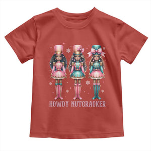 Howdy Nutcracker Cowgirl Christmas Western Country Toddler T Shirt TS14 Red Print Your Wear
