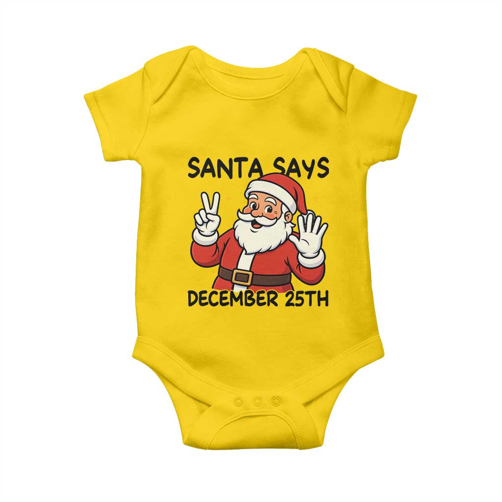 Santa Christmas December 25th Season Baby Onesie TS14 Daisy Print Your Wear