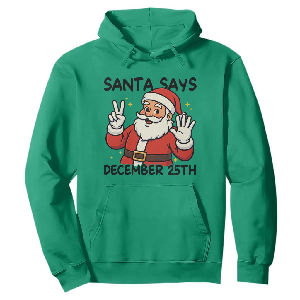 Santa Christmas December 25th Season Hoodie TS14 Irish Green Print Your Wear
