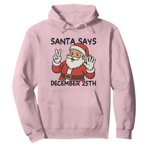 Santa Christmas December 25th Season Hoodie TS14 Light Pink Print Your Wear