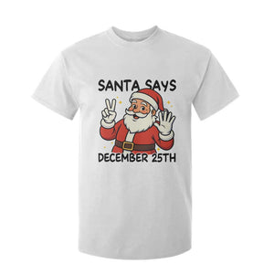 Santa Christmas December 25th Season T Shirt For Kid TS14 White Print Your Wear