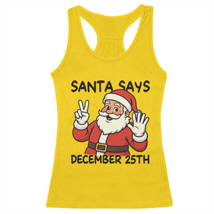 Santa Christmas December 25th Season Racerback Tank Top TS14 Daisy Print Your Wear