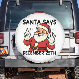 Santa Christmas December 25th Season Spare Tire Cover TS14 No hole White Print Your Wear