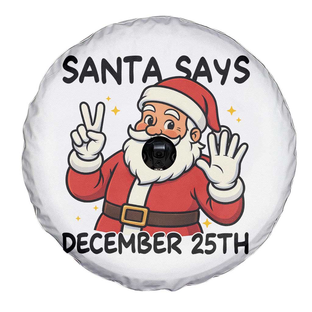 Santa Christmas December 25th Season Spare Tire Cover TS14 Print Your Wear