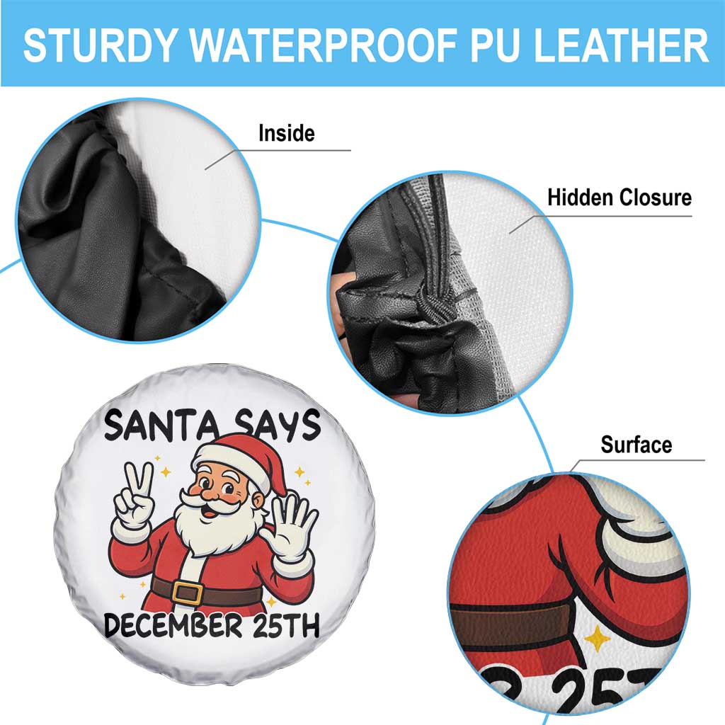 Santa Christmas December 25th Season Spare Tire Cover TS14 Print Your Wear