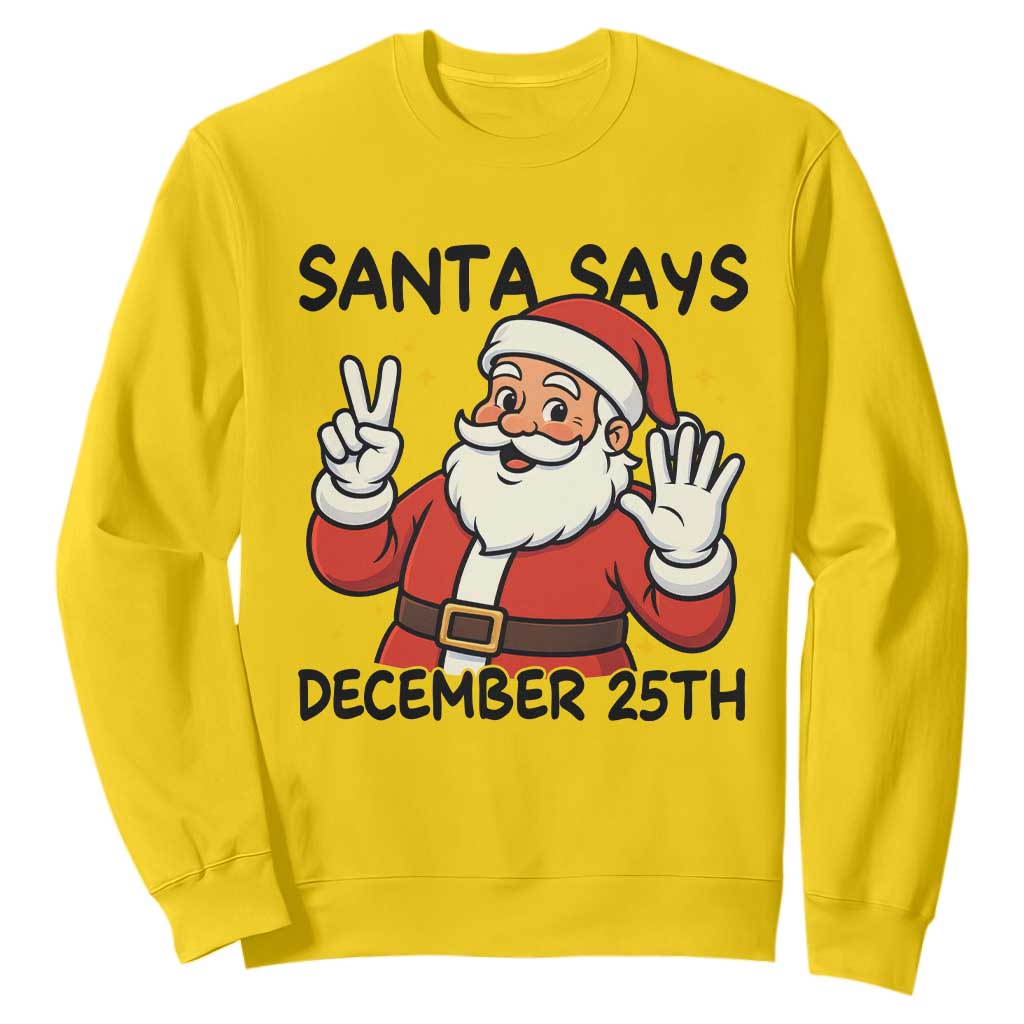 Santa Christmas December 25th Season Sweatshirt TS14 Daisy Print Your Wear
