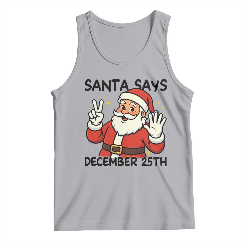Santa Christmas December 25th Season Tank Top TS14 Athletic Heather Print Your Wear
