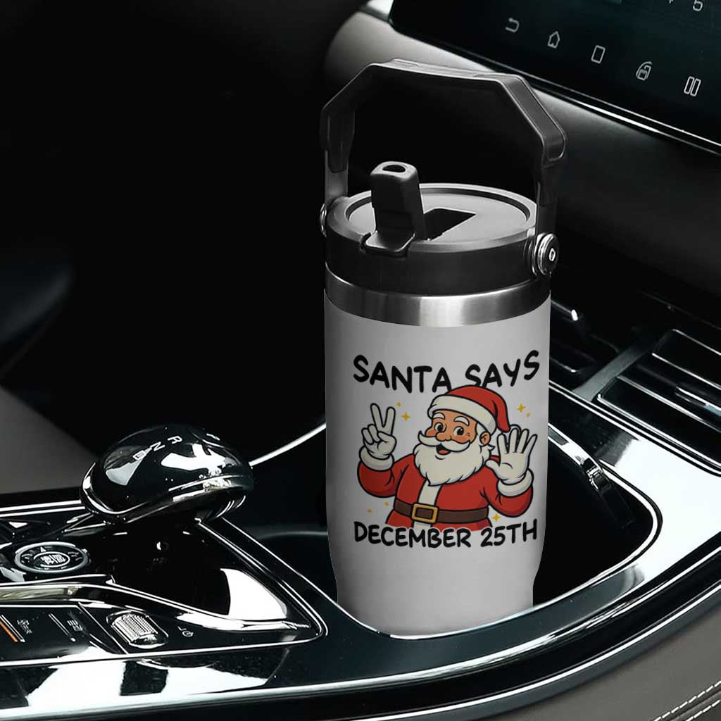 Santa Christmas December 25th Season Flip Straw Tumbler TS14 Print Your Wear