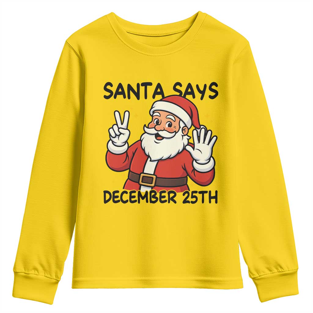 Santa Christmas December 25th Season Youth Sweatshirt - Print Your Wear