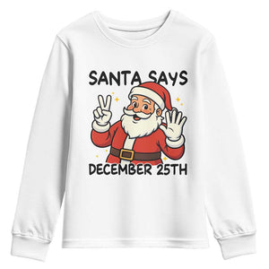 Santa Christmas December 25th Season Youth Sweatshirt - Print Your Wear