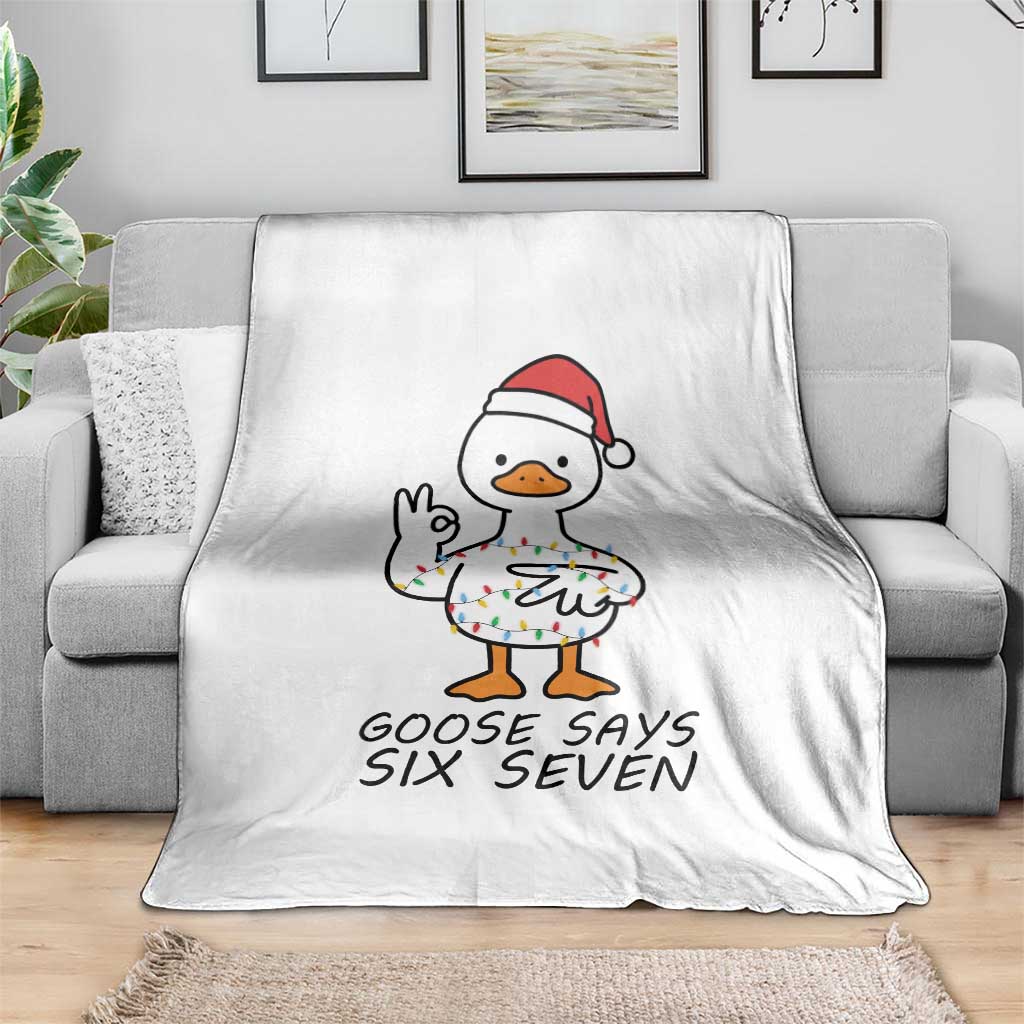 67 Six Seven Chirtsmas Meme Throw Blanket Funny Silly Goose TS14 Print Your Wear