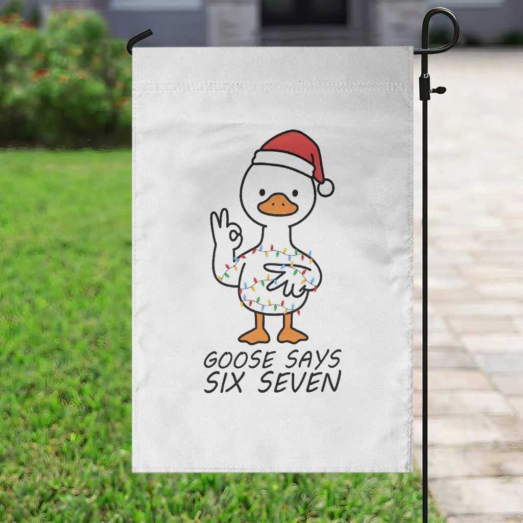 67 Six Seven Chirtsmas Meme Garden Flag Funny Silly Goose TS14 Print Your Wear