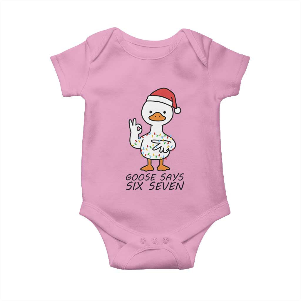 67 Six Seven Chirtsmas Meme Baby Onesie Funny Silly Goose TS14 Light Pink Print Your Wear