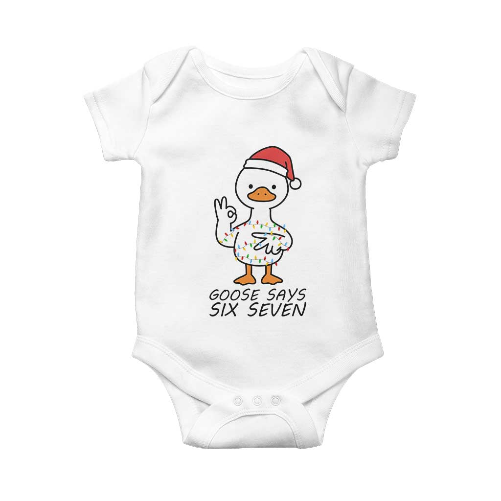 67 Six Seven Chirtsmas Meme Baby Onesie Funny Silly Goose TS14 White Print Your Wear