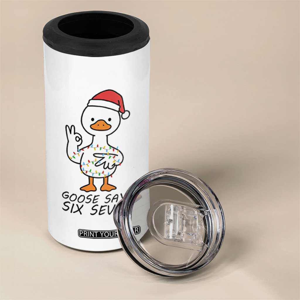 67 Six Seven Chirtsmas Meme 4 in 1 Can Cooler Tumbler Funny Silly Goose TS14 Print Your Wear