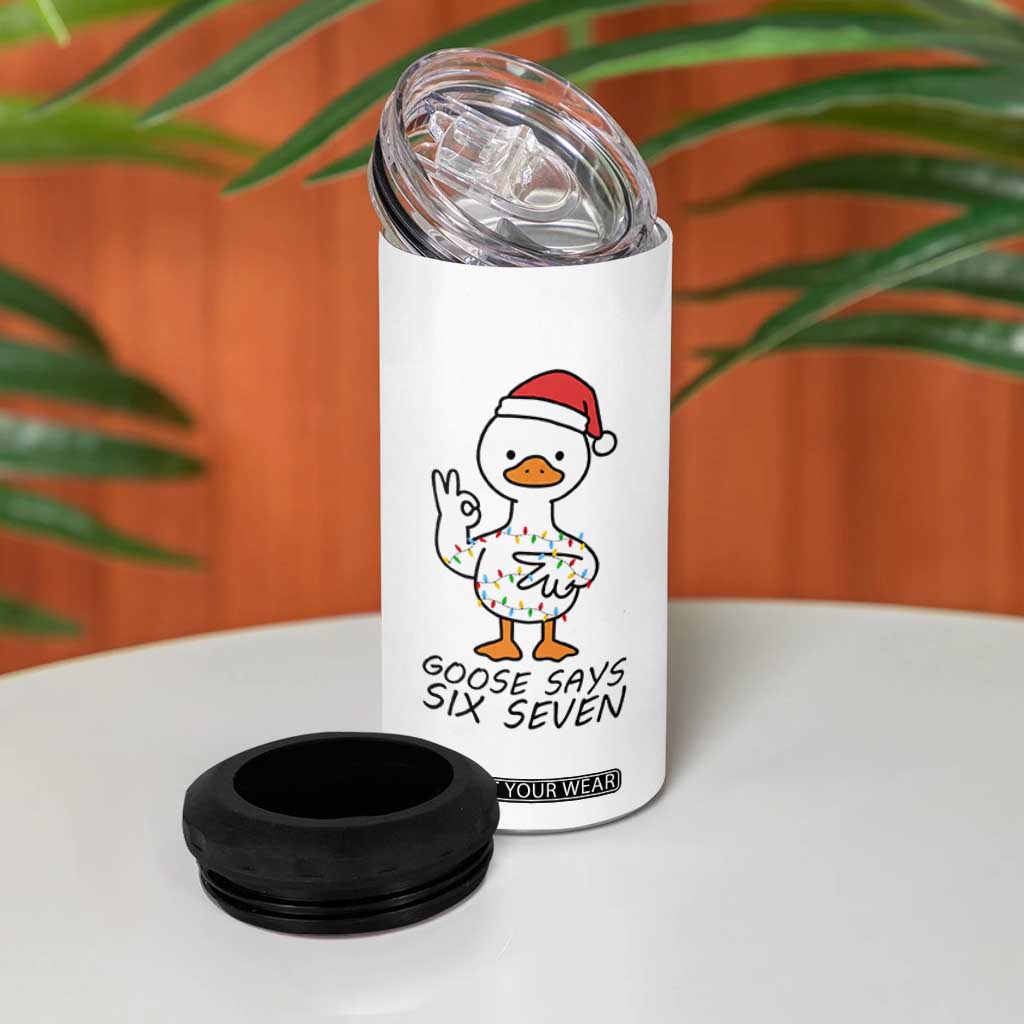 67 Six Seven Chirtsmas Meme 4 in 1 Can Cooler Tumbler Funny Silly Goose TS14 Print Your Wear