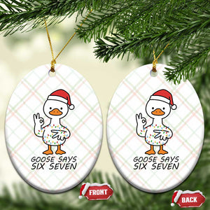 67 Six Seven Chirtsmas Meme Ceramic Ornament Funny Silly Goose TS14 Print Your Wear