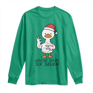 67 Six Seven Chirtsmas Meme Long Sleeve Shirt Funny Silly Goose TS14 Irish Green Print Your Wear