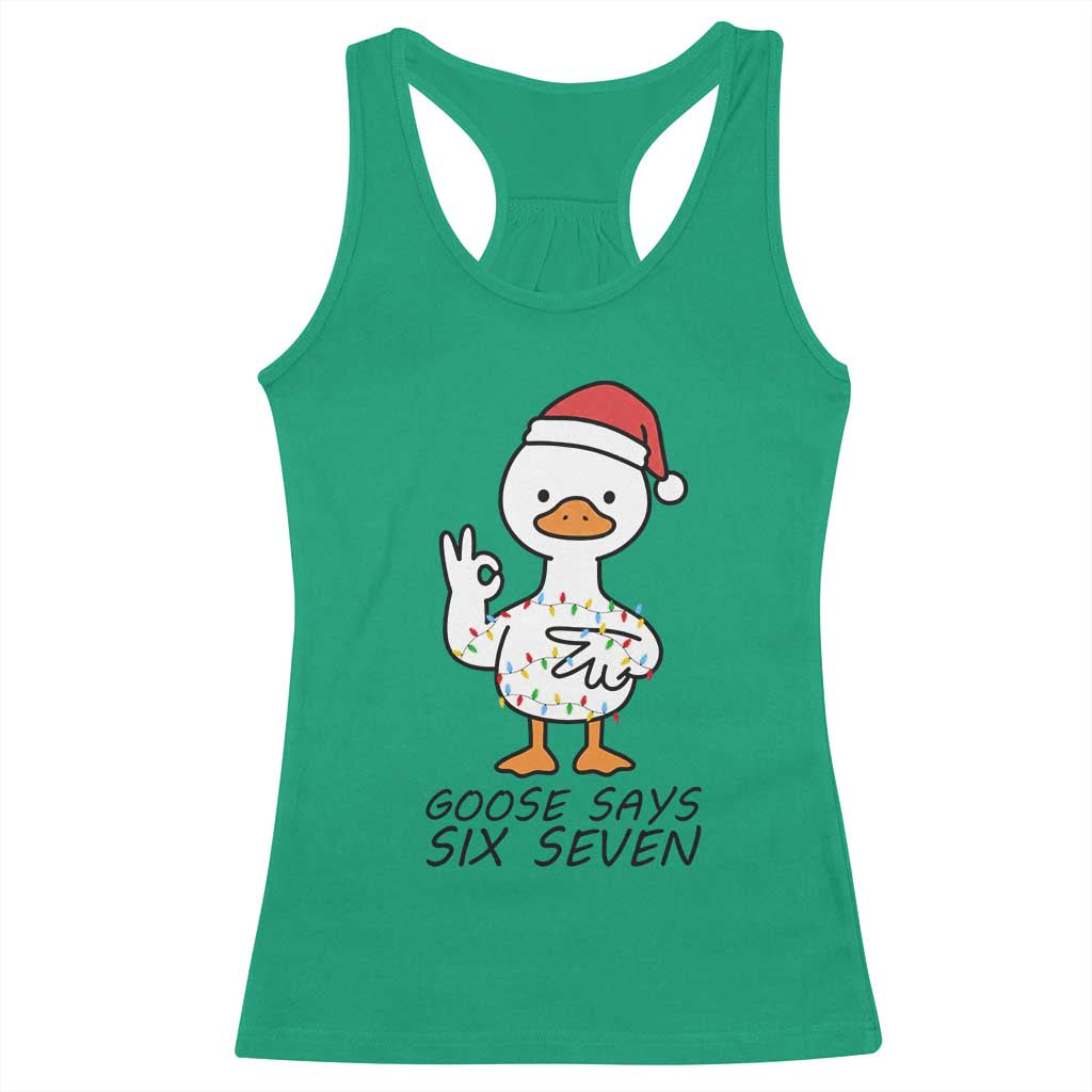 67 Six Seven Chirtsmas Meme Racerback Tank Top Funny Silly Goose TS14 Irish Green Print Your Wear