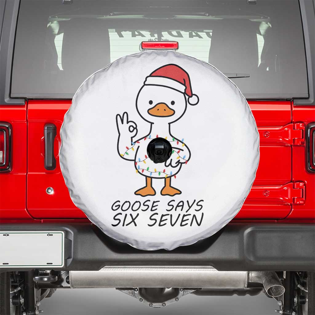 67 Six Seven Chirtsmas Meme Spare Tire Cover Funny Silly Goose TS14 White Print Your Wear