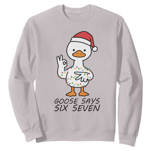 67 Six Seven Chirtsmas Meme Sweatshirt Funny Silly Goose TS14 Ice Gray Print Your Wear