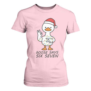 67 Six Seven Chirtsmas Meme T Shirt For Women Funny Silly Goose TS14 Light Pink Print Your Wear