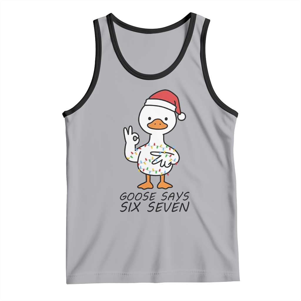67 Six Seven Chirtsmas Meme Tank Top Funny Silly Goose TS14 Athletic Heather Black Print Your Wear