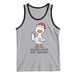 67 Six Seven Chirtsmas Meme Tank Top Funny Silly Goose TS14 Athletic Heather Black Print Your Wear